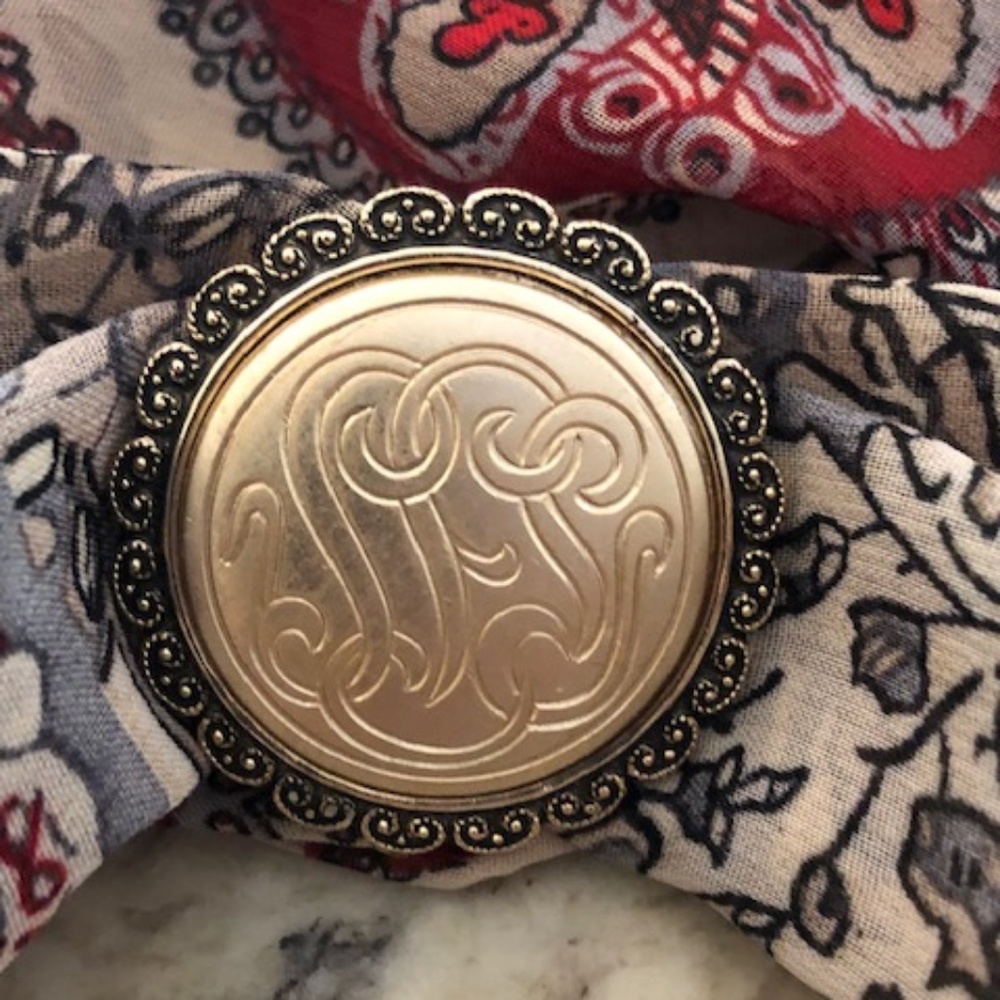 Vintage West Germany Gold Filigree Scarf Clip